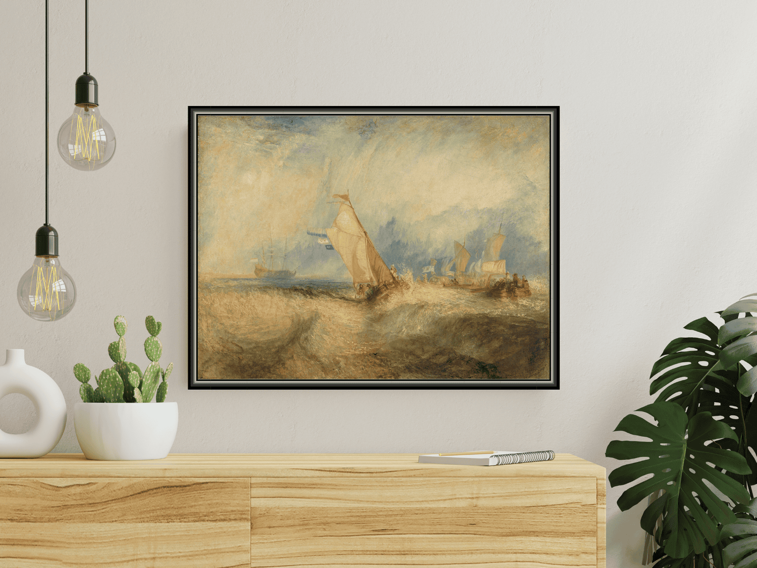 Van Tromp geht um seine Herren zu erfreuen - Schiffe auf See bekommen eine gute Nässe | William Turner