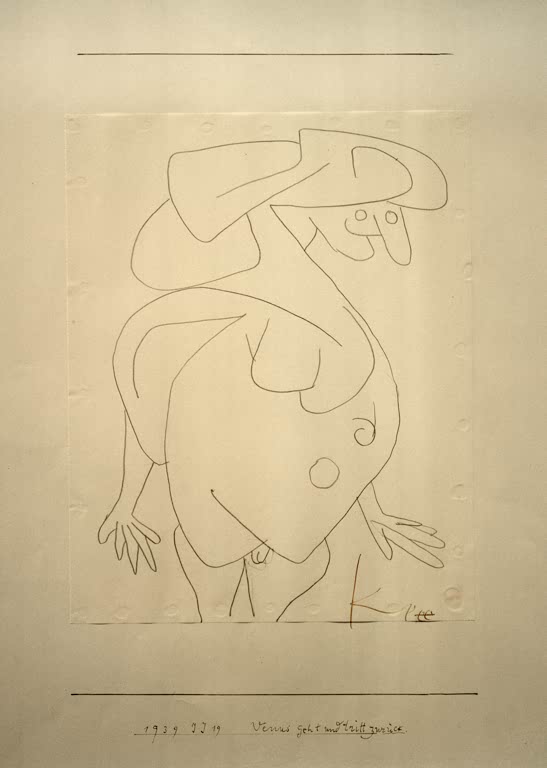 Kunstdruck „Venus geht und tritt zurück“ von Paul Klee, handgefertigt in Deutschland