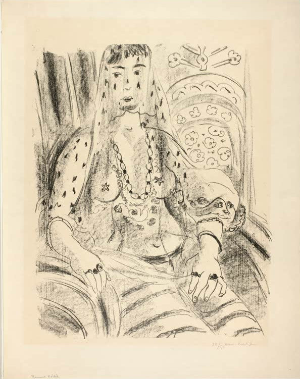 Kunstdruck „Verschleierte Odaliske“ von Henri Matisse, handgefertigt in Deutschland