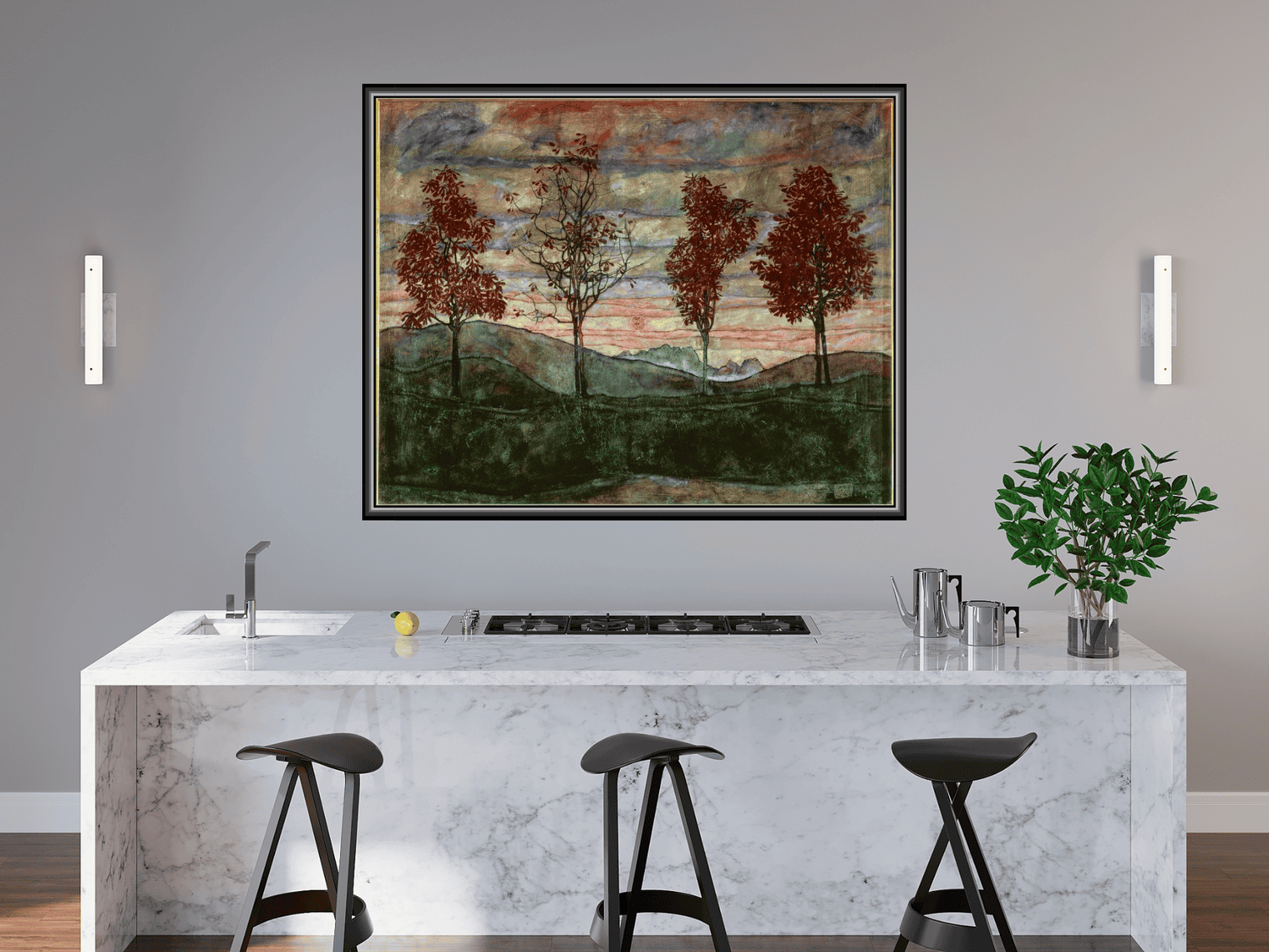 Vier Bäume | Egon Schiele