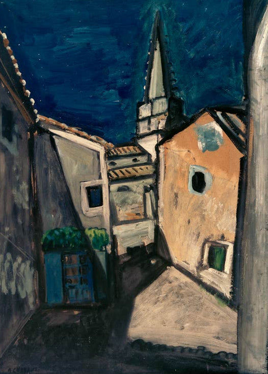 Kunstdruck „Village de Graveson“ von Auguste Chabaud mit südfranzösischer Dorfansicht