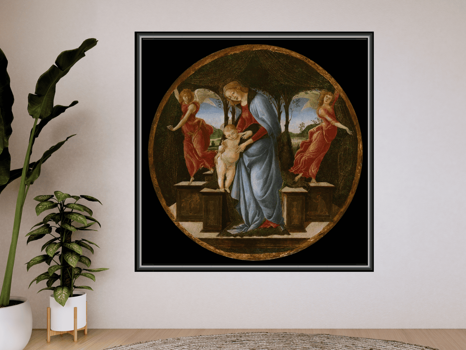 Jungfrau und Kind mit zwei Engeln | Sandro Botticelli