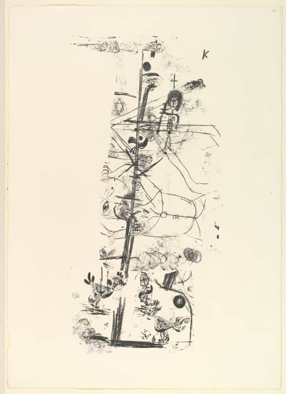 Kunstdruck „Vogelkomödie“ von Paul Klee