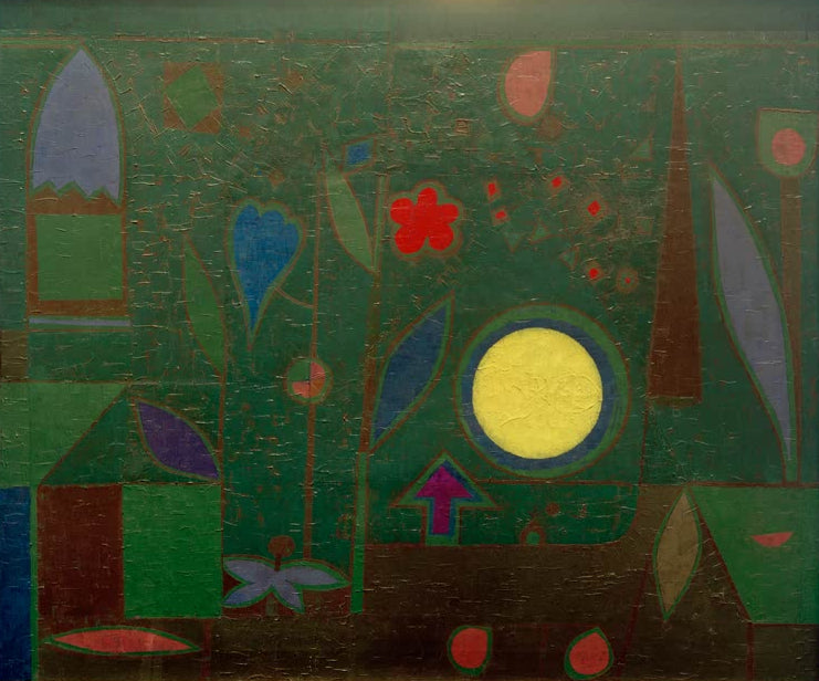 Kunstdruck „Vollmond im Garten“ von Paul Klee, handgefertigt in Deutschland