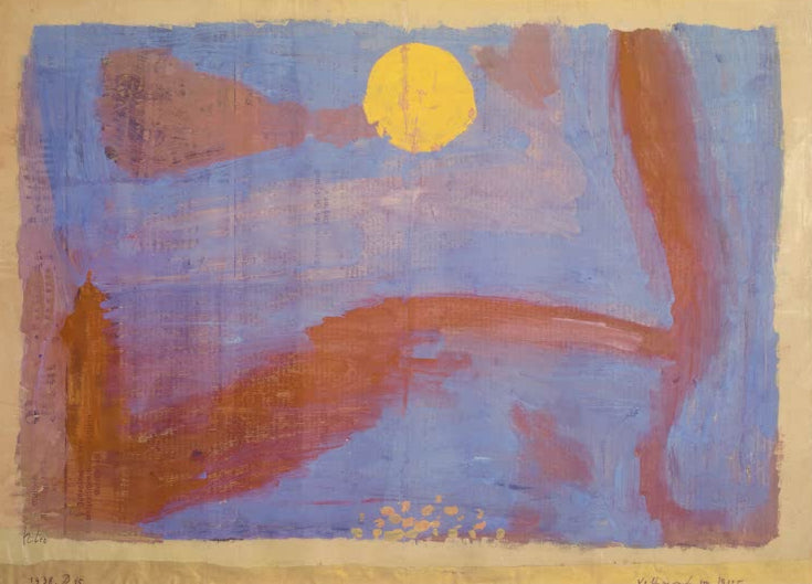 Kunstdruck „Vollmond im Moor“ von Paul Klee, handgefertigt in Deutschland