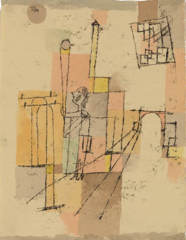 Kunstdruck „Vor dem Fest“ von Paul Klee mit abstrakter Komposition und geometrischen Formen in harmonischer Farbgestaltung