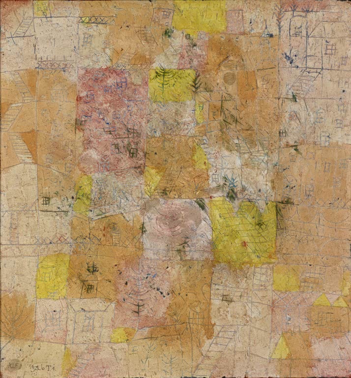 Kunstdruck „Vorstadtidylle“ von Paul Klee