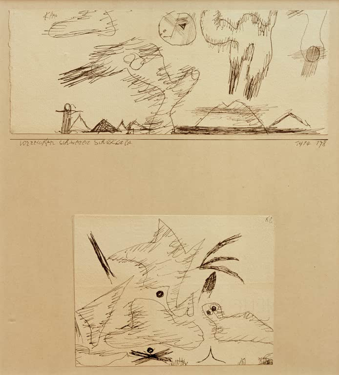 Kunstdruck „Vorzeichen schwerer Schicksale“ von Paul Klee, handgefertigt in Deutschland