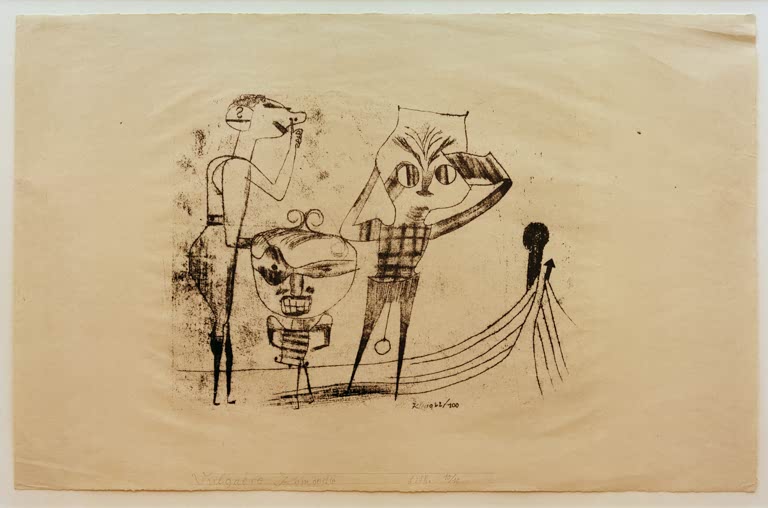 Kunstdruck „Vulgaere Komoedie“ von Paul Klee, handgefertigt in Deutschland