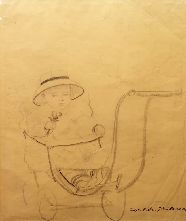 Kunstdruck des Gemäldes „Walter Macke, ein Jahr, zwei Monate alt“ von August Macke. Hochwertig in Deutschland von Hand gefertigt, erhältlich als Poster oder Leinwand und optional gerahmt.