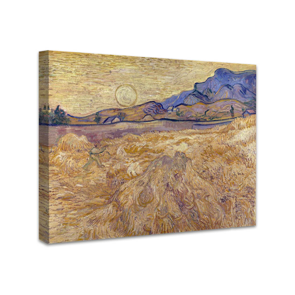 Weizenfeld mit Schnitter und Sonne | Vincent van Gogh