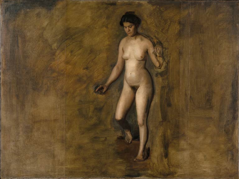 Kunstdruck des Gemäldes William Rushs Modell von Thomas Eakins, handgefertigt in Deutschland