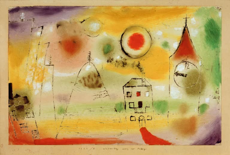 Kunstdruck „Wintertag kurz vor Mittag“ von Paul Klee, handgefertigt in Deutschland