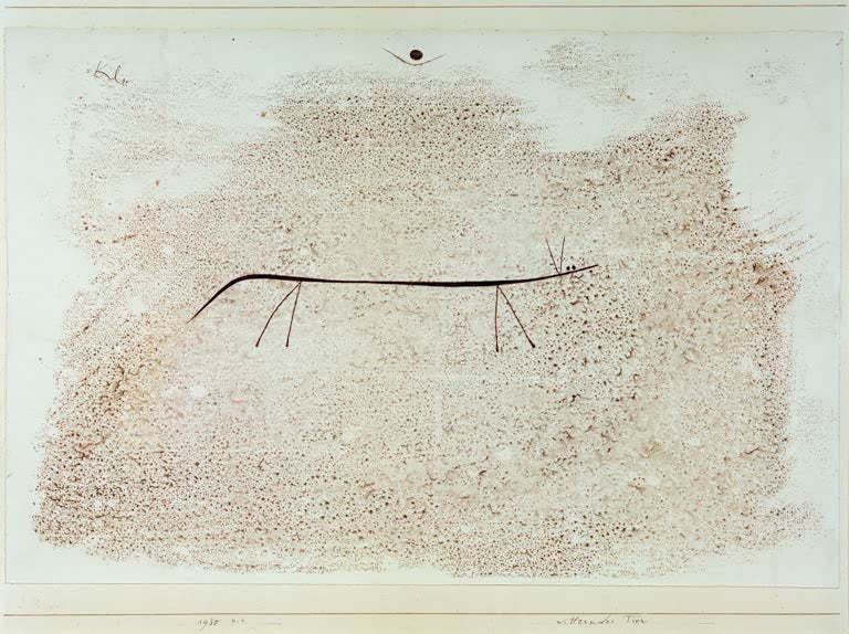 Kunstdruck „Witterndes Tier“ von Paul Klee