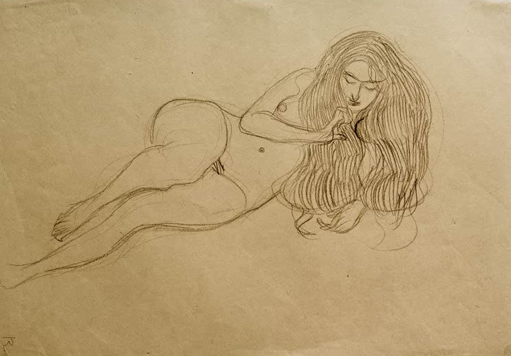 Kunstdruck des Gemäldes „Wollust“ von Gustav Klimt – hochwertige Reproduktion eines symbolistischen Jugendstil-Kunstwerks.