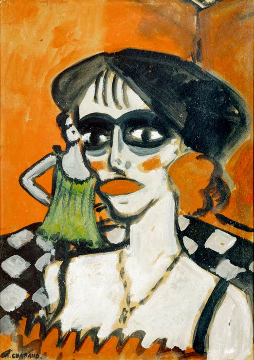 Kunstdruck „Yvette“ von Auguste Chabaud mit ausdrucksstarkem Frauenporträt