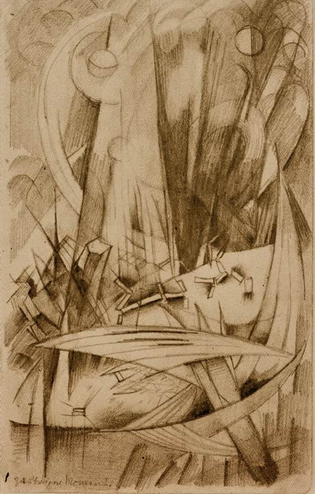 Kunstdruck des Gemäldes „Zaubriger Moment“ von Franz Marc. Hochwertig in Deutschland von Hand gefertigt, erhältlich als Poster oder Leinwand und optional gerahmt.