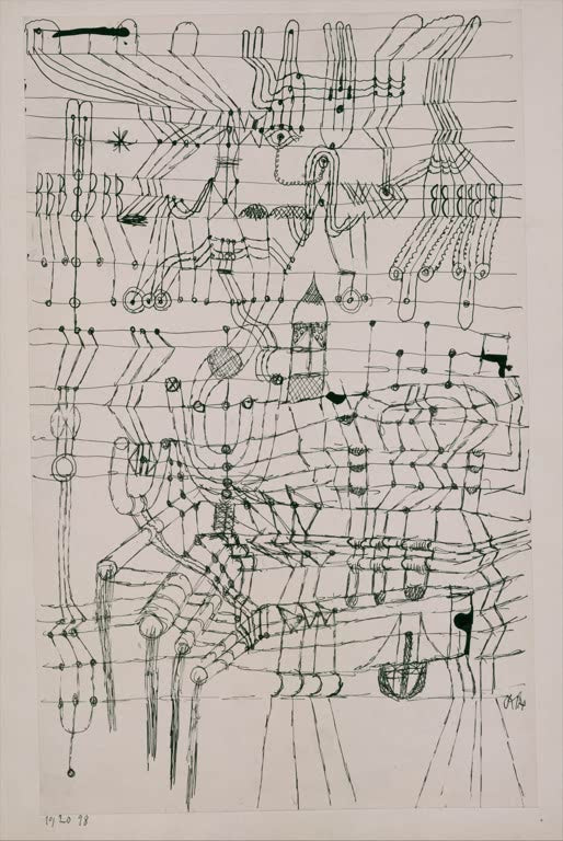 Kunstdruck „Zeichnung in der Art eines Netzes geknüpft“ von Paul Klee, handgefertigt in Deutschland