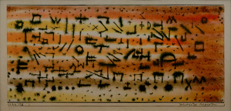 Kunstdruck „Zerstörtes Aegypten“ von Paul Klee