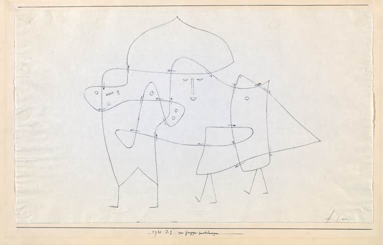 Kunstdruck „Zur Gruppe geschlungen“ von Paul Klee