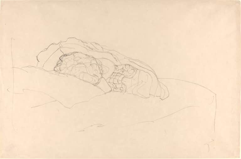 Image Alt Text
Kunstdruck von „Zusammengerolltes Mädchen auf dem Bett“ von Gustav Klimt mit ausdrucksstarker Figurenstudie und feiner Linienführung. In Deutschland von Hand gefertigt.