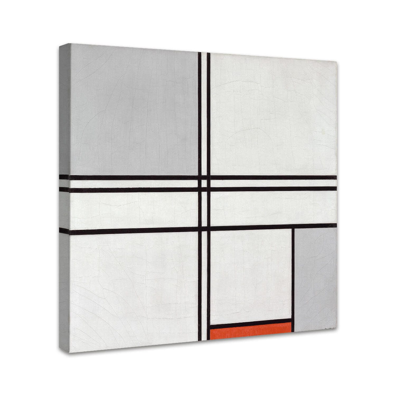 Zusammensetzung (Nr. 1) Grau-Rot | Piet Mondrian