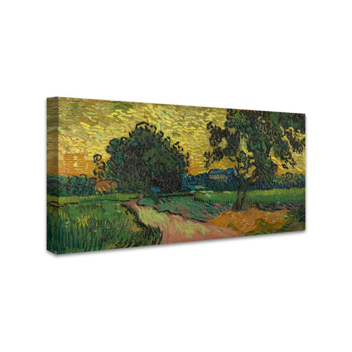 Zwei Birnbäume und das Schloß von Auvers (Landschaft in der Dämmerung) | Vincent van Gogh