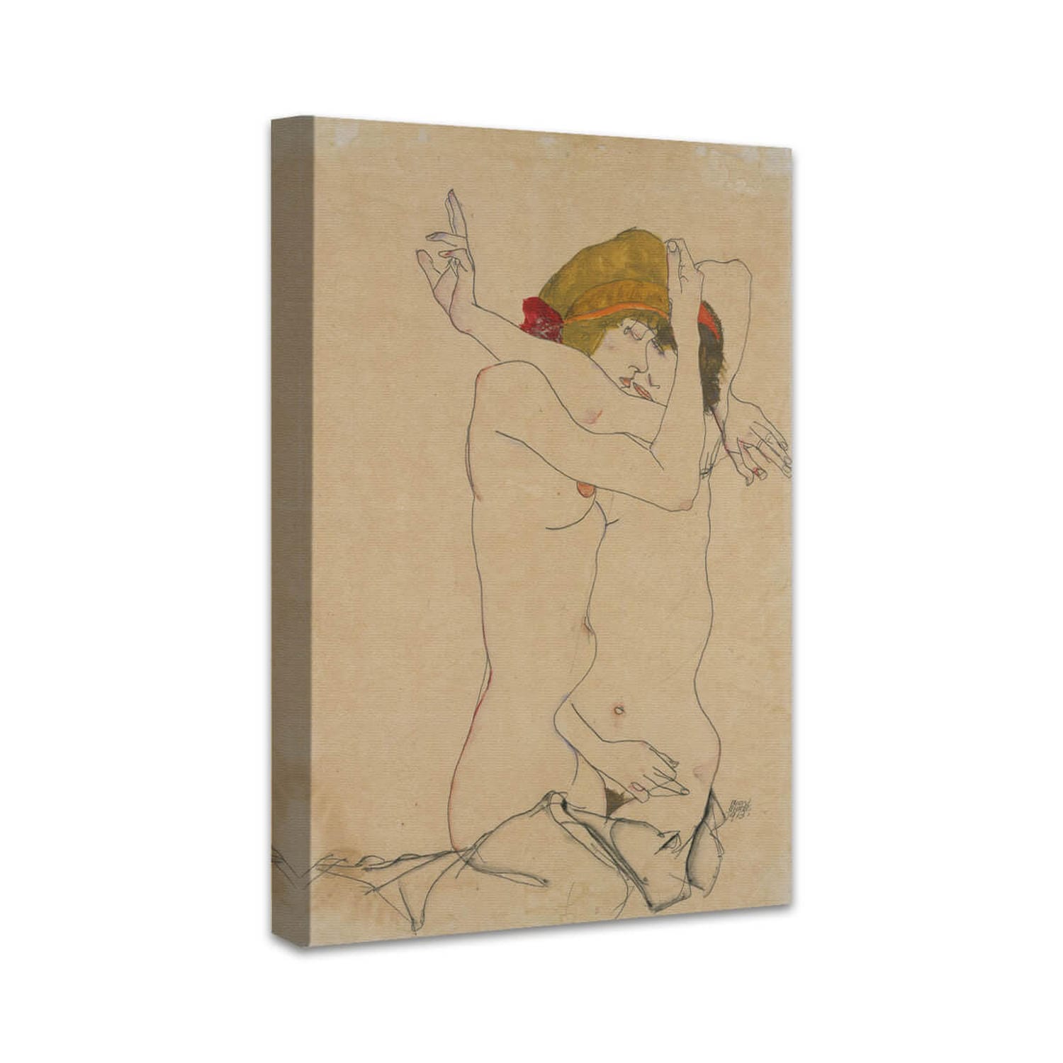 Zwei Frauen in Umarmung | Egon Schiele