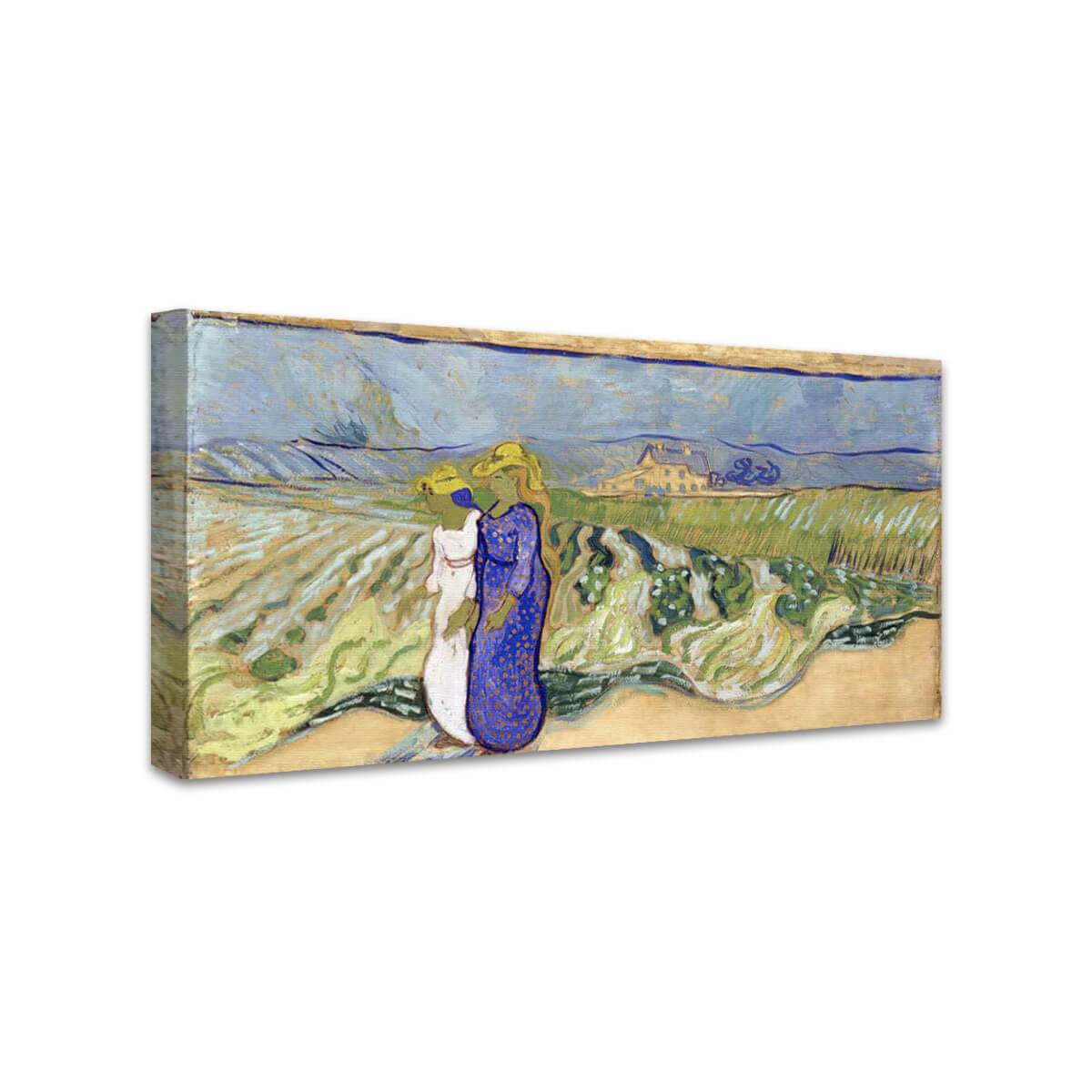 Zwei Frauen überqueren die Felder | Vincent van Gogh