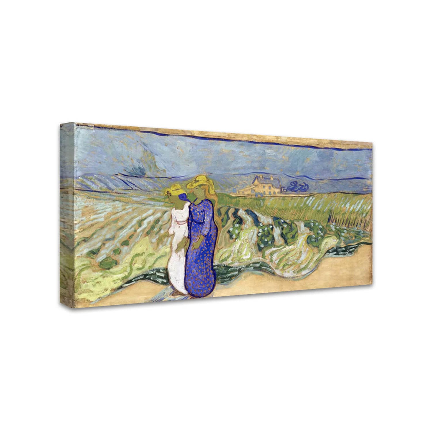 Zwei Frauen überqueren die Felder | Vincent van Gogh