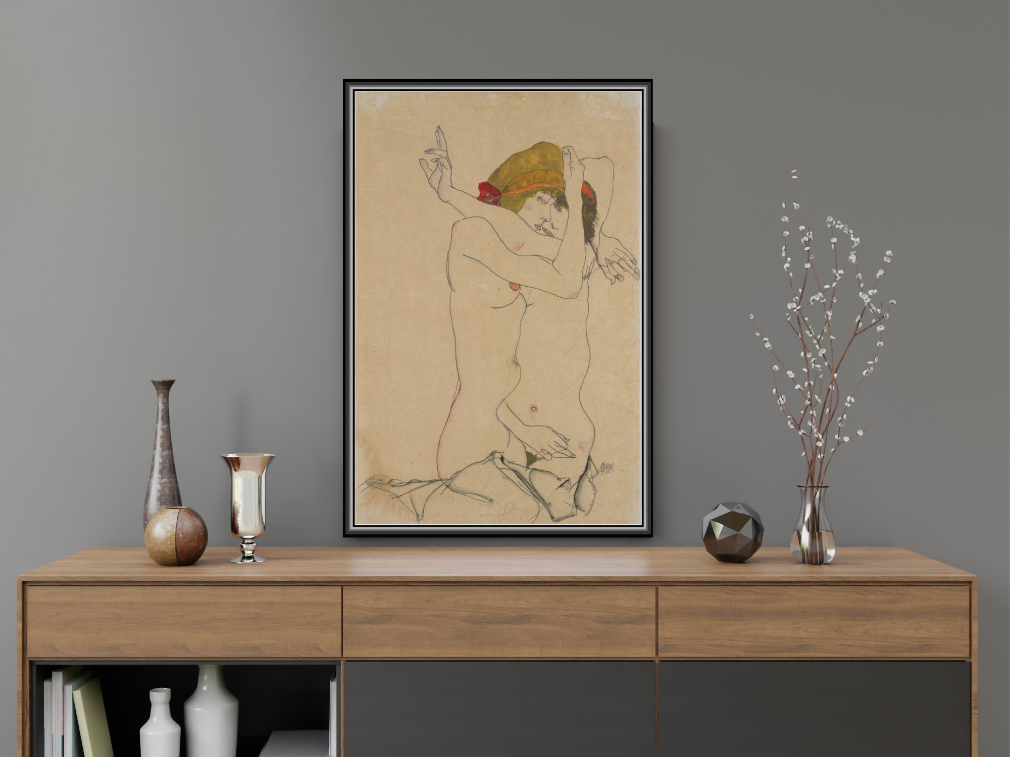 Zwei Frauen in Umarmung | Egon Schiele