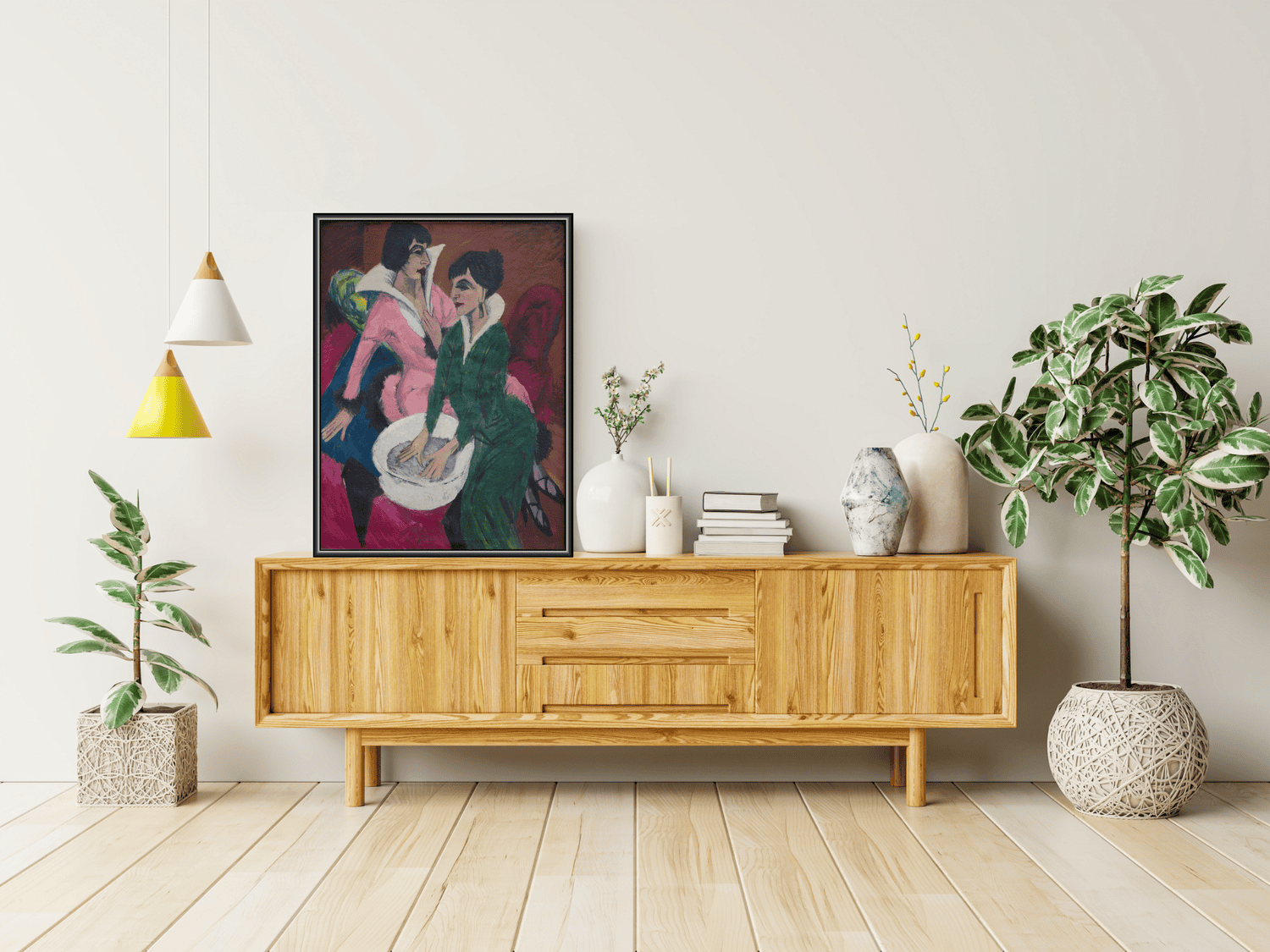 Zwei Frauen mit Waschbecken; Die Schwestern | Ernst Ludwig Kirchner