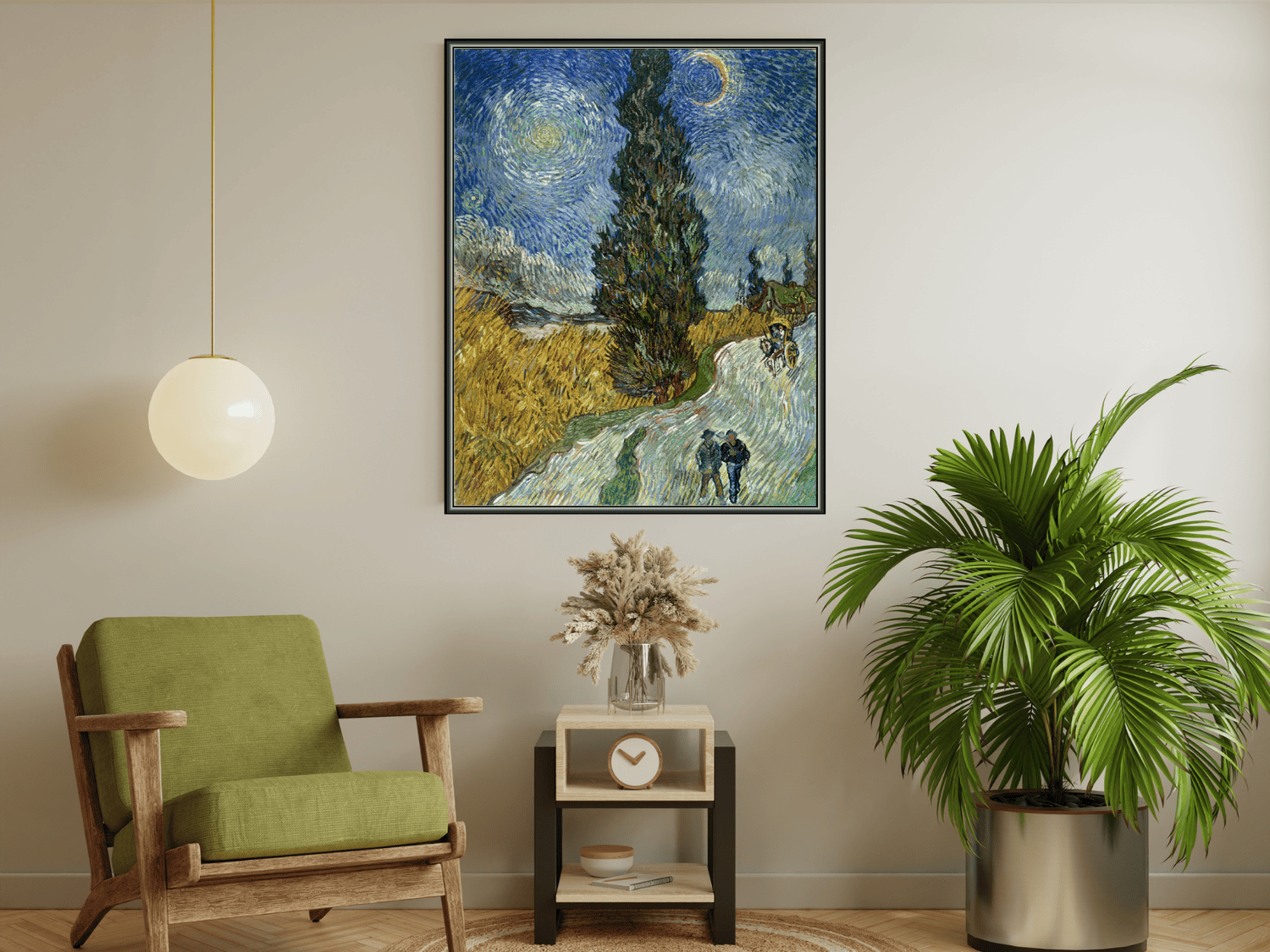 Zypressenweg unter dem Sternenhimmel | Vincent van Gogh