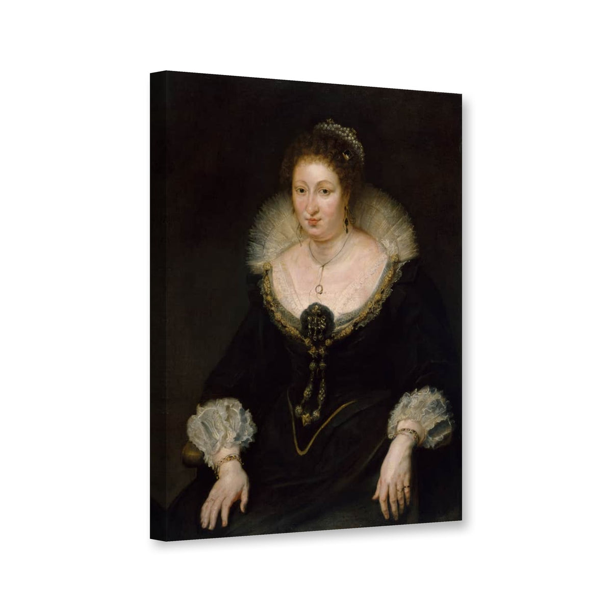 Alethea Talbot, Gräfin von Arundel von Peter Paul Rubens als Leinwand – Perspektivansicht