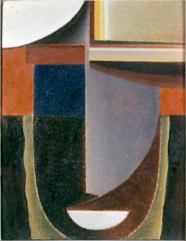 Abstraktes Gesicht aus Schwarz-, Grau- und Brauntönen – Alexej von Jawlensky Abstrakter Kopf: Andante Kunstkopie
