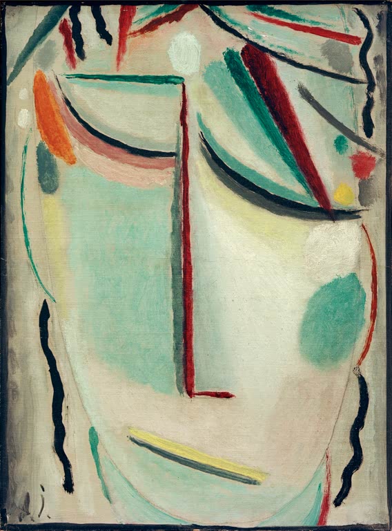 Alexej von Jawlensky Heilandsgesicht Stilles Schauen Kunstkopie, türkisfarbenes Gesicht mit gesenkten Augen