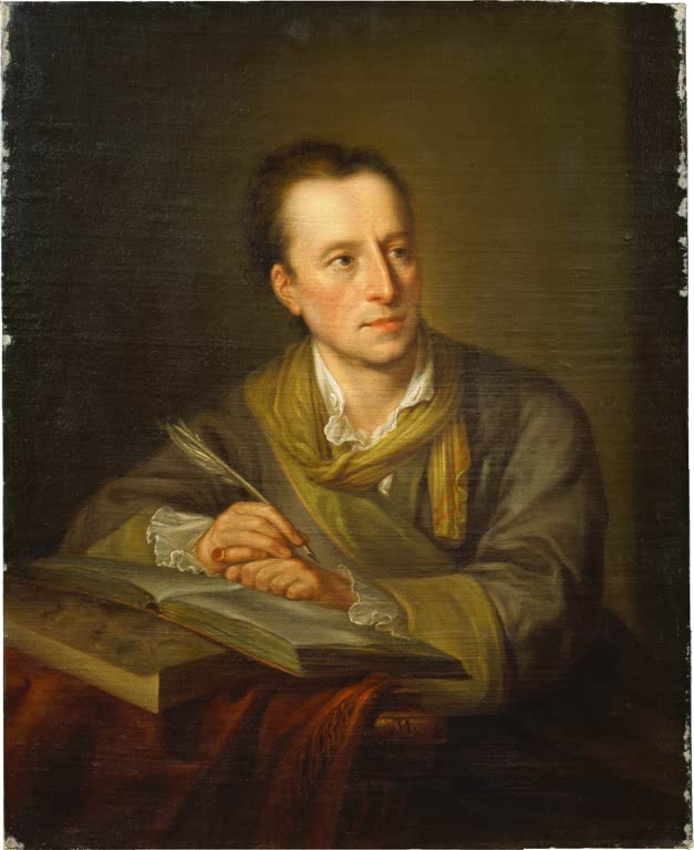 Winckelmann schreibt mit Feder in ein Buch – Angelika Kauffmann Bildnis Johann Joachim Winckelmanns Kunstkopie