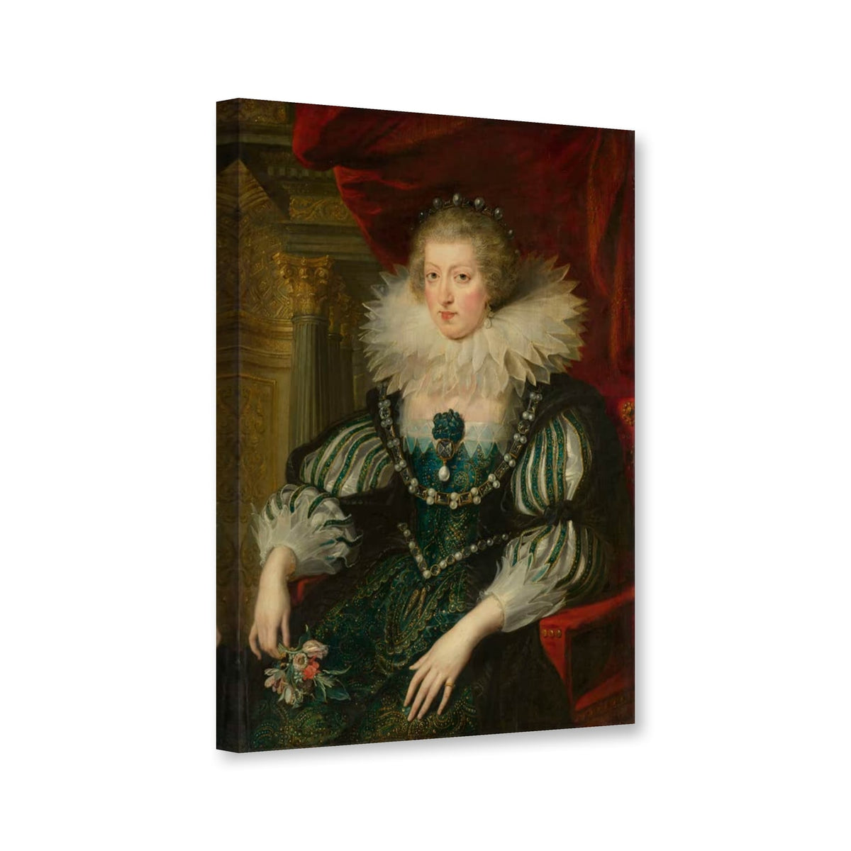 Anna von Österreich, Königin von Frankreich, Amsterdam von Peter Paul Rubens als Leinwand – Perspektivansicht