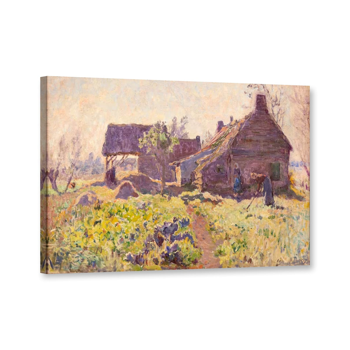 Arbeit auf dem Bauernhof von Anna Boch als Leinwand – Perspektivansicht