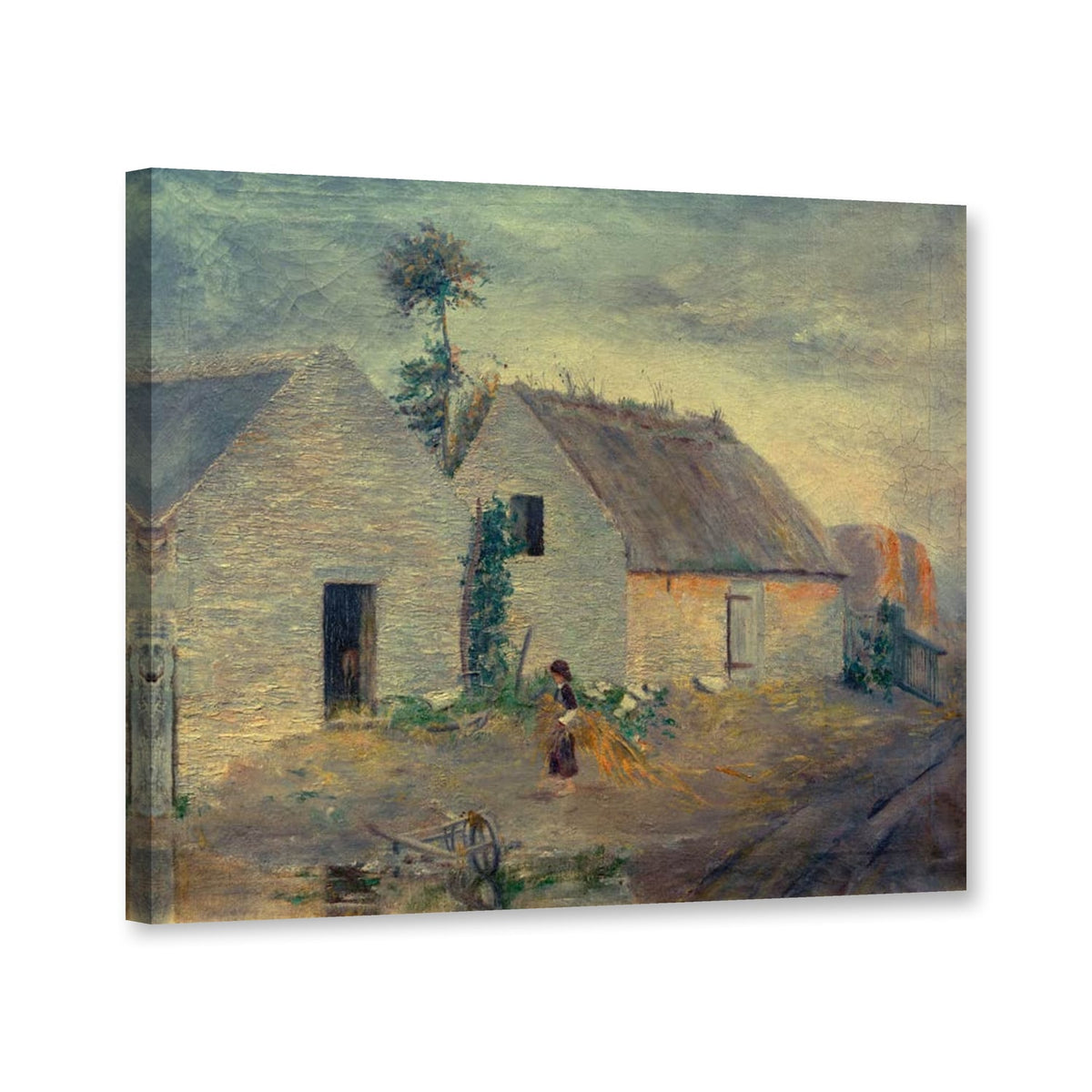 Bauernhof bei Concarneau von Ida Gerhardi als Leinwand – Perspektivansicht