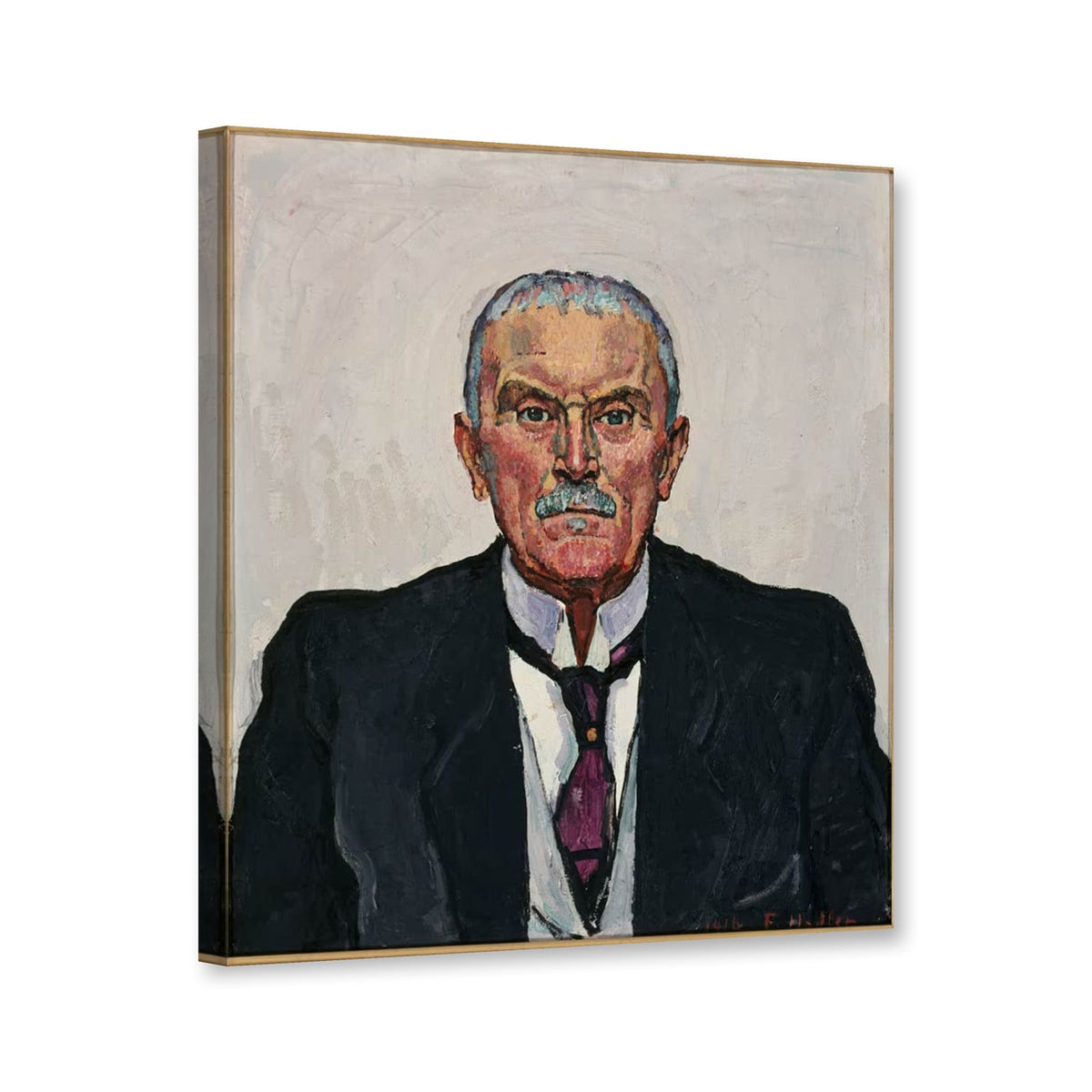 Bildnis Adrien Lachenal von Ferdinand Hodler als Leinwand – Perspektivansicht