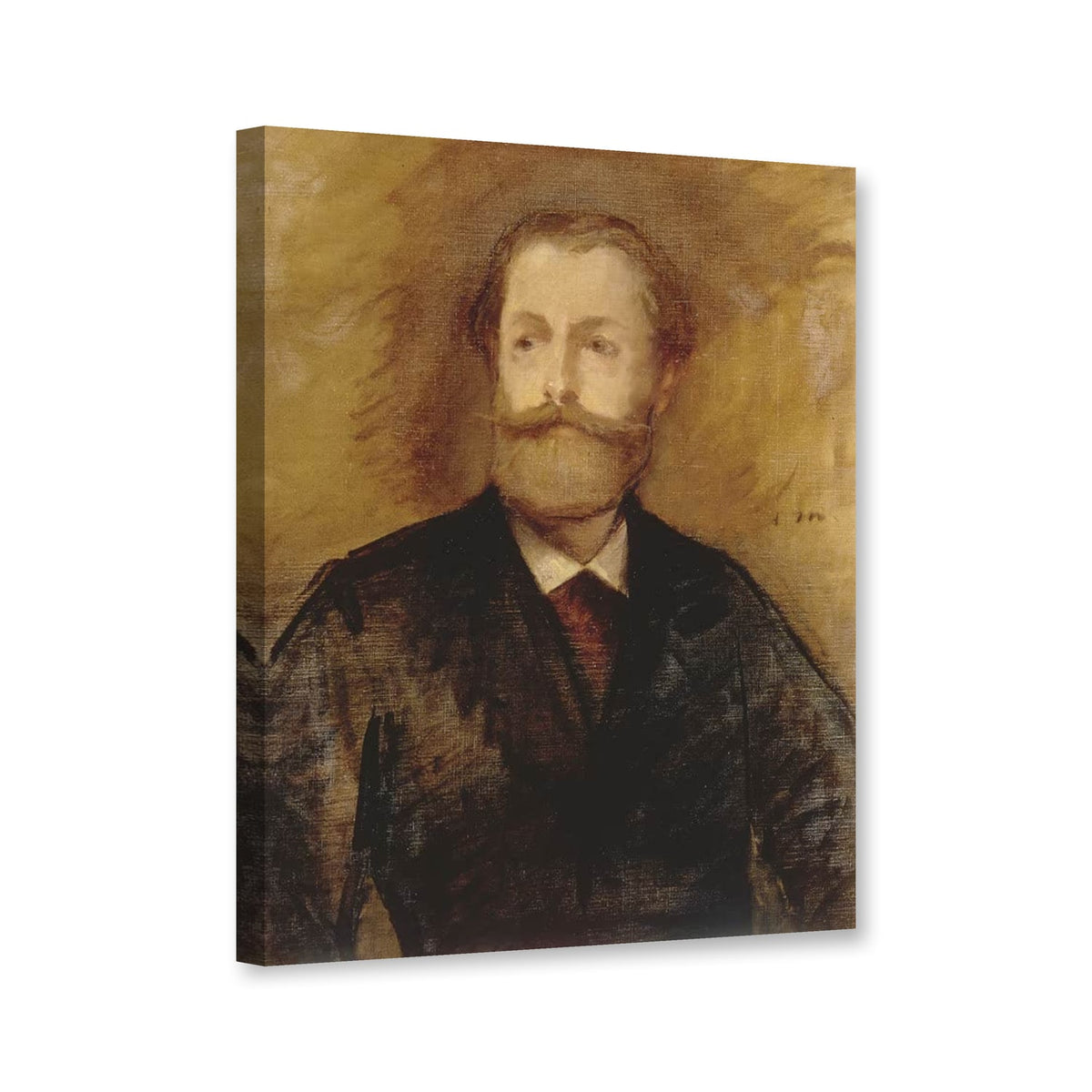 Bildnis Antonin Proust, 1877 von Édouard Manet als Leinwand – Perspektivansicht