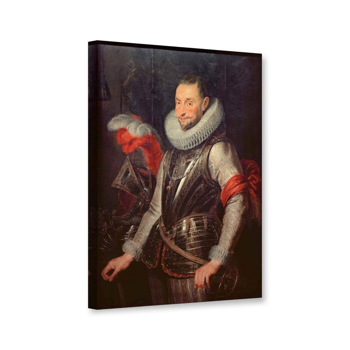 Bildnis des Feldherrn Ambrogio Spinola von Peter Paul Rubens als Leinwand – Perspektivansicht