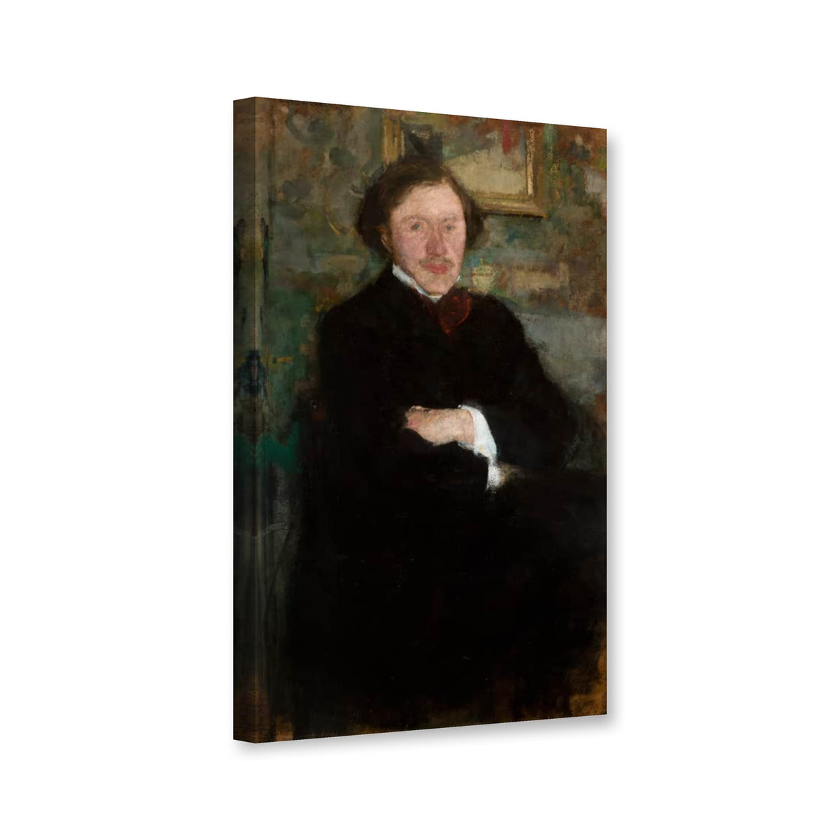 Bildnis des Pianisten Prof. Antoni Dieth von Olga Boznańska als Leinwand – Perspektivansicht