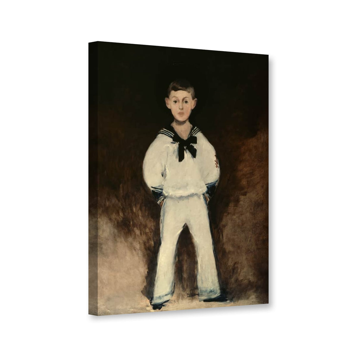 Bildnis Henry Bernstein als Kind von Édouard Manet als Leinwand – Perspektivansicht