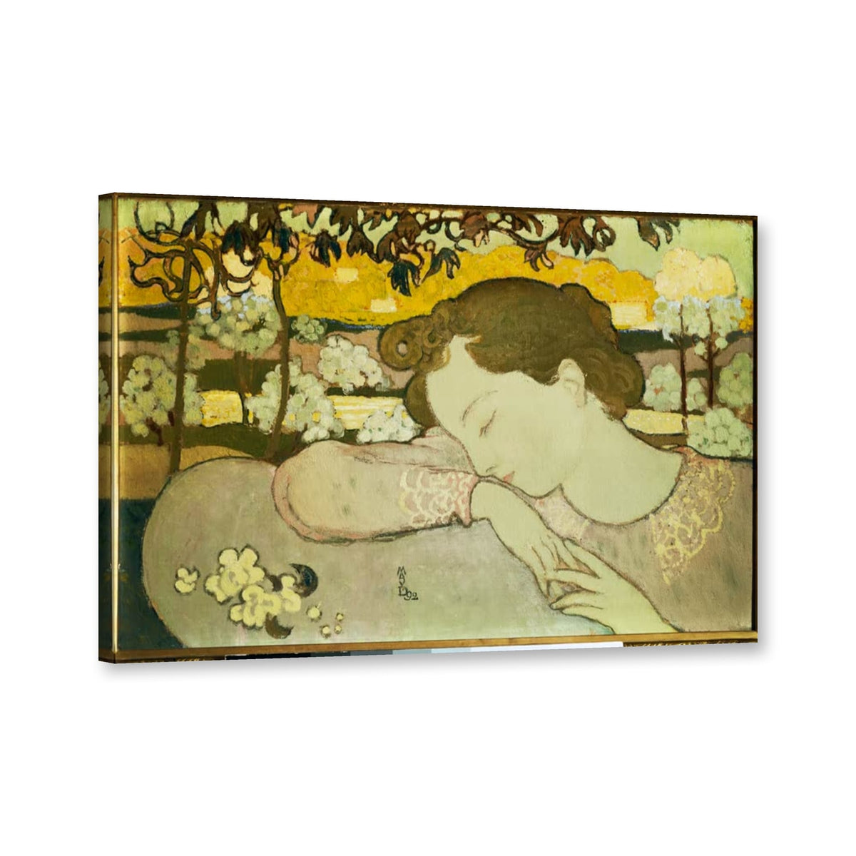 Dämmerung von Maurice Denis als Leinwand – Perspektivansicht