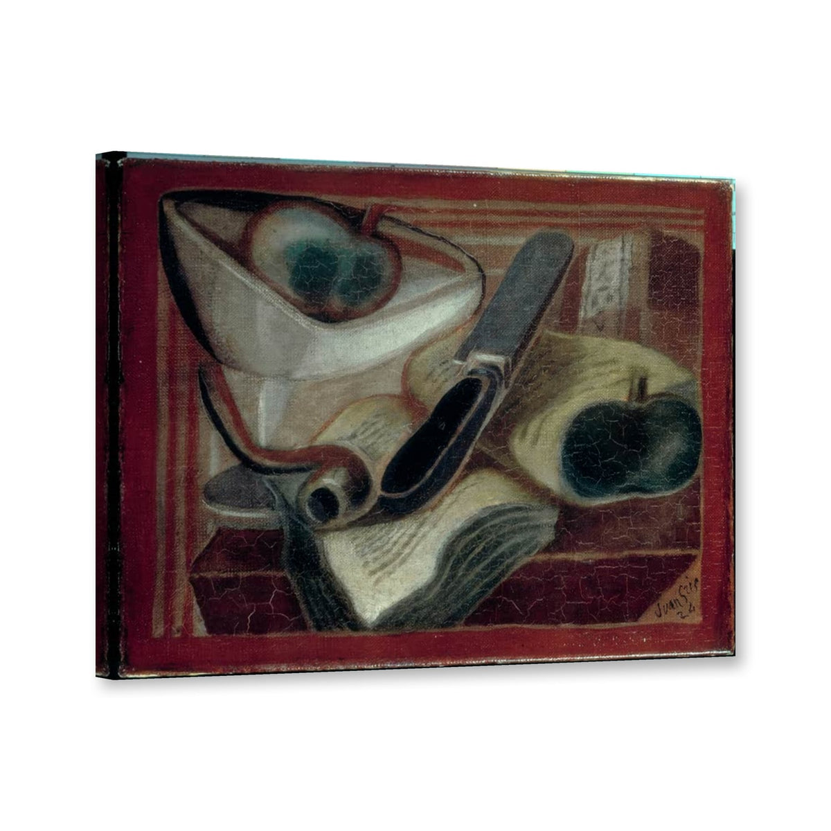 Das Buch von Juan Gris als Leinwand – Perspektivansicht