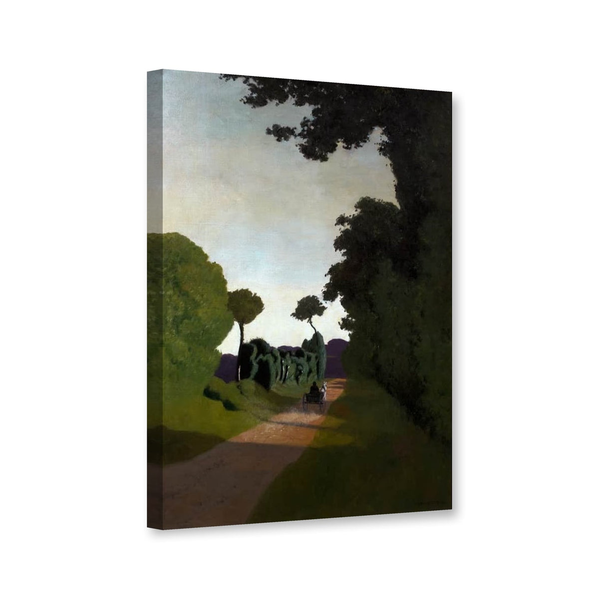 Der Karren auf der Landstraße von Félix Vallotton als Leinwand – Perspektivansicht