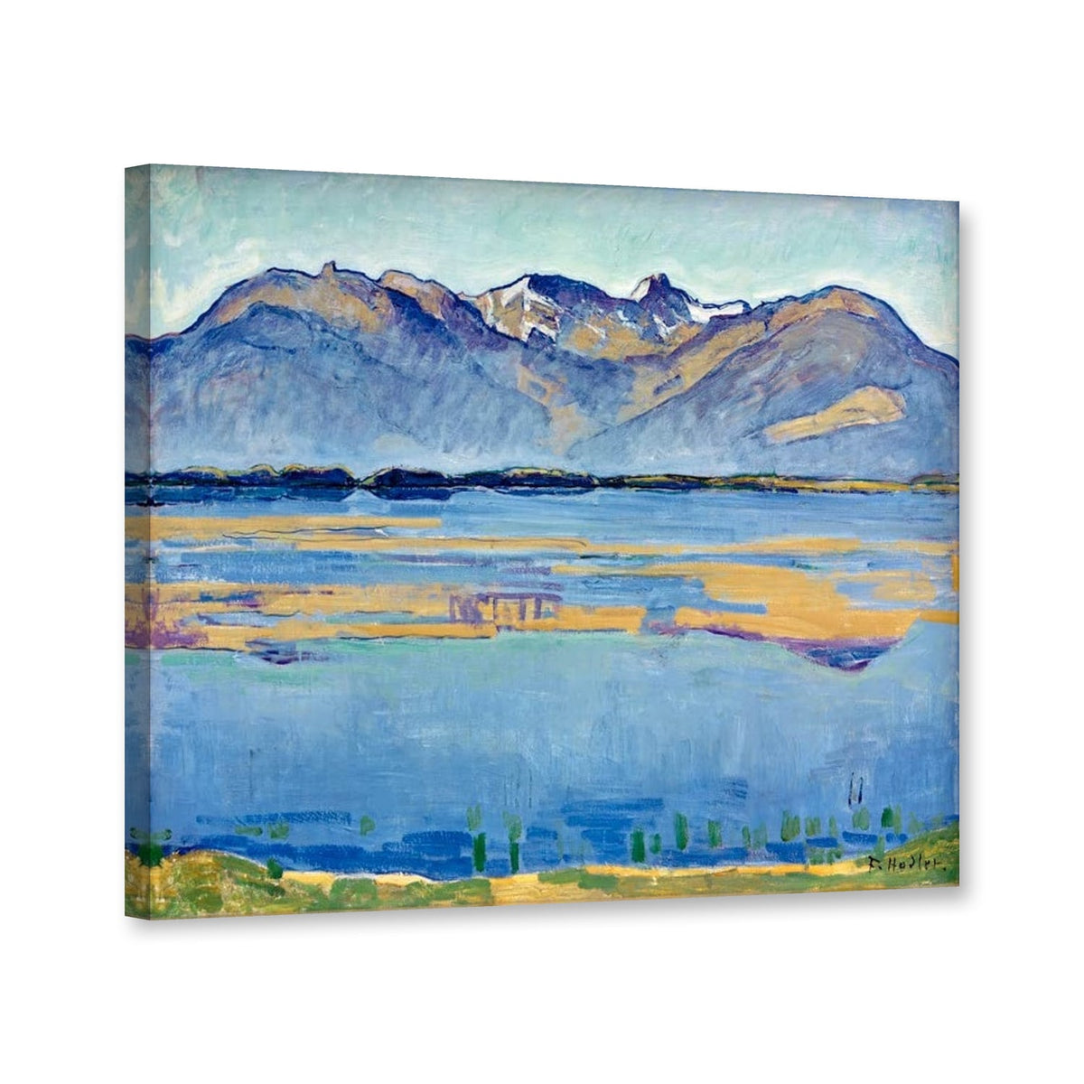Der Montanasee, 1915 von Ferdinand Hodler als Leinwand – Perspektivansicht