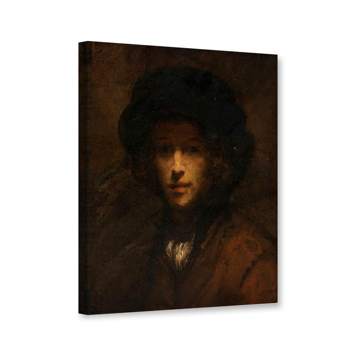 Der Sohn des Rembrandt Titus von Rembrandt van Rijn als Leinwand – Perspektivansicht